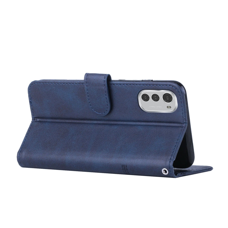 For Motorola Moto E32 4G / E32s Stitching Calf Texture Buckle Leather Phone Case