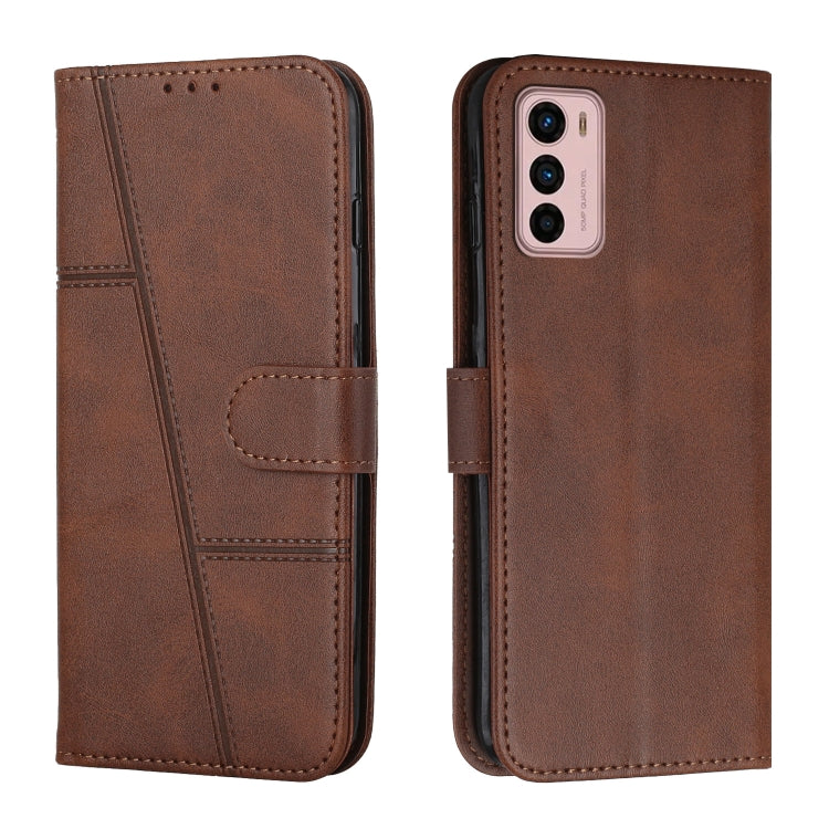 For Motorola Moto G42 Stitching Calf Texture Buckle Leather Phone Case