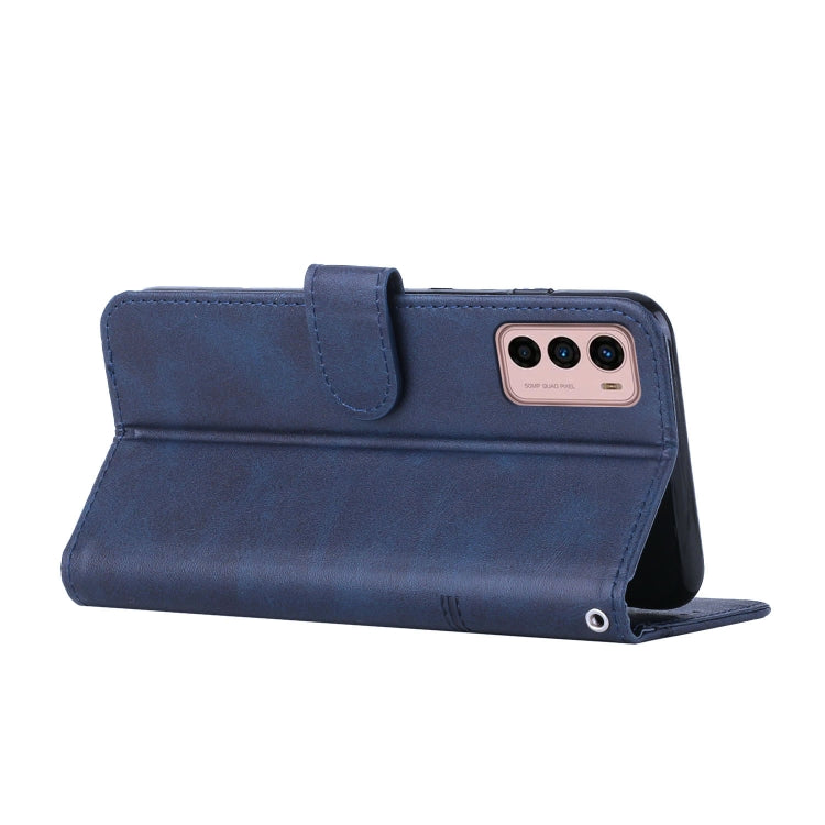 For Motorola Moto G42 Stitching Calf Texture Buckle Leather Phone Case