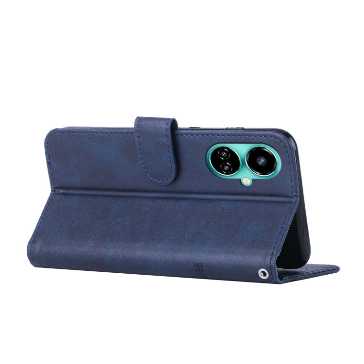 For Tecno Camon 19 Stitching Calf Texture Buckle Leather Phone Case
