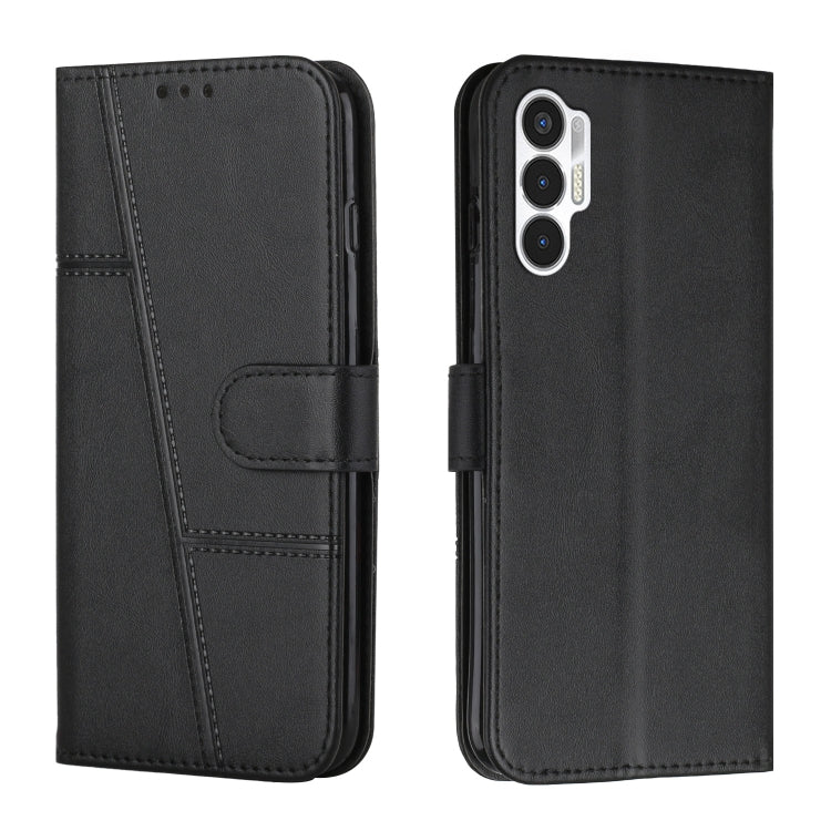 For Tecno Pova 3 Stitching Calf Texture Buckle Leather Phone Case