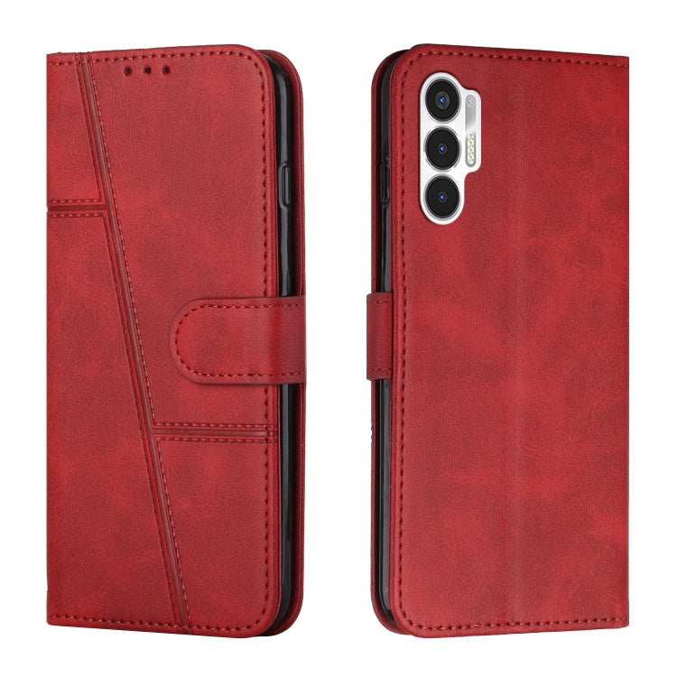 For Tecno Pova 3 Stitching Calf Texture Buckle Leather Phone Case