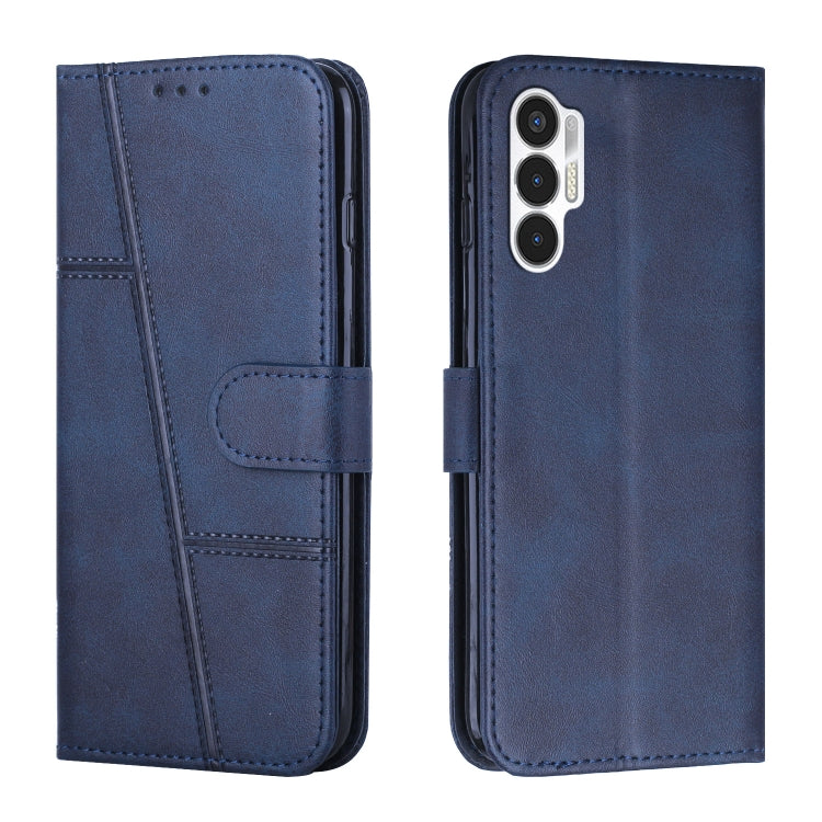 For Tecno Pova 3 Stitching Calf Texture Buckle Leather Phone Case