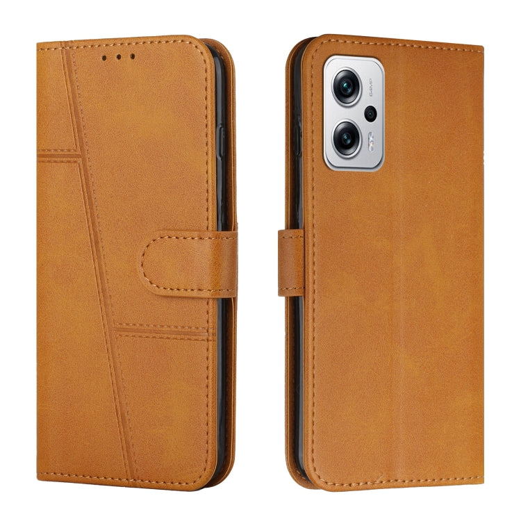 For Xiaomi Redmi Note 11T Pro / Pro+ 5G Stitching Calf Texture Buckle Leather Phone Case