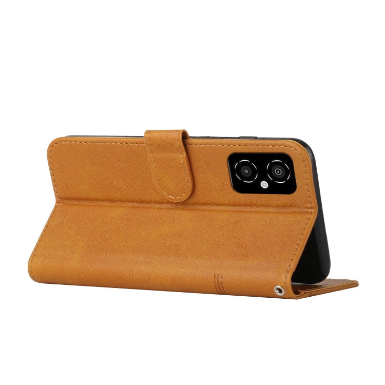 For Xiaomi Poco M4 5G Stitching Calf Texture Buckle Leather Phone Case