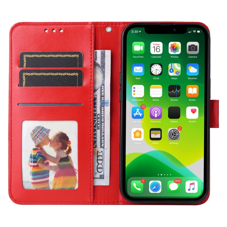 For iPhone 13 Embossed Sunflower Leather Phone Case