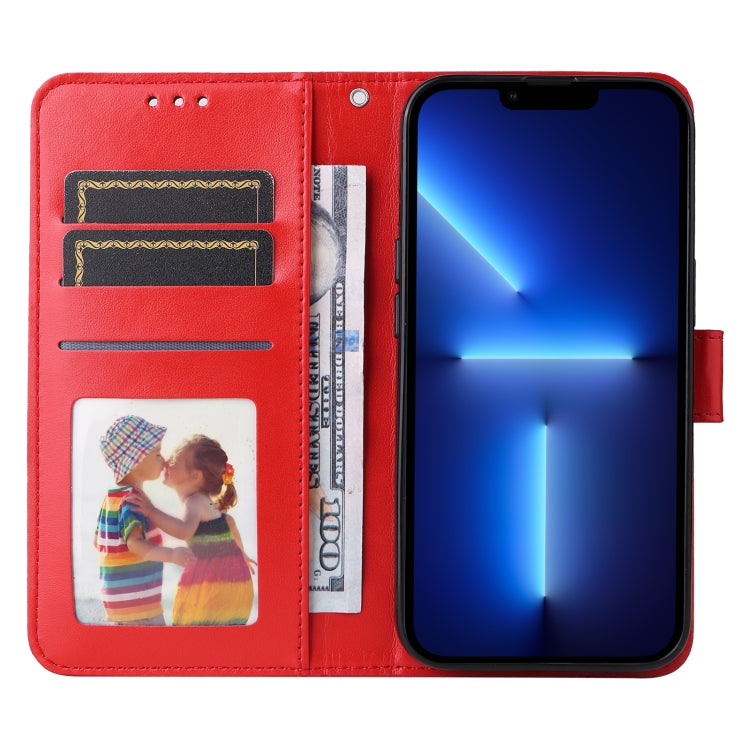 For iPhone 13 Pro Embossed Sunflower Leather Phone Case