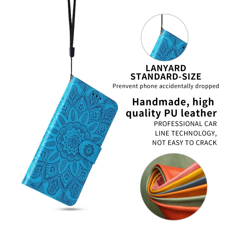 For iPhone X / XS Embossed Sunflower Leather Phone Case