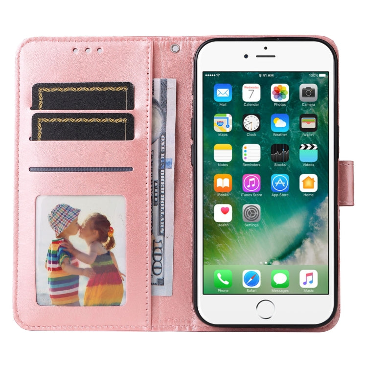 For iPhone SE 2022 / SE 2020 / 8 / 7 Embossed Sunflower Leather Phone Case