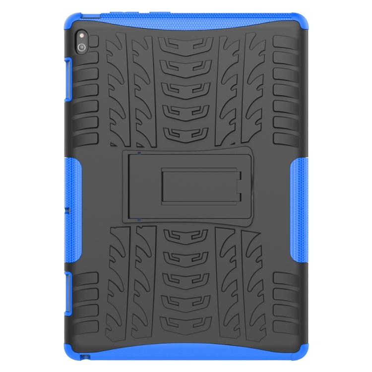 For Lenovo Tab E10 Tire Texture Shockproof TPU+PC Protective Case with Holder
