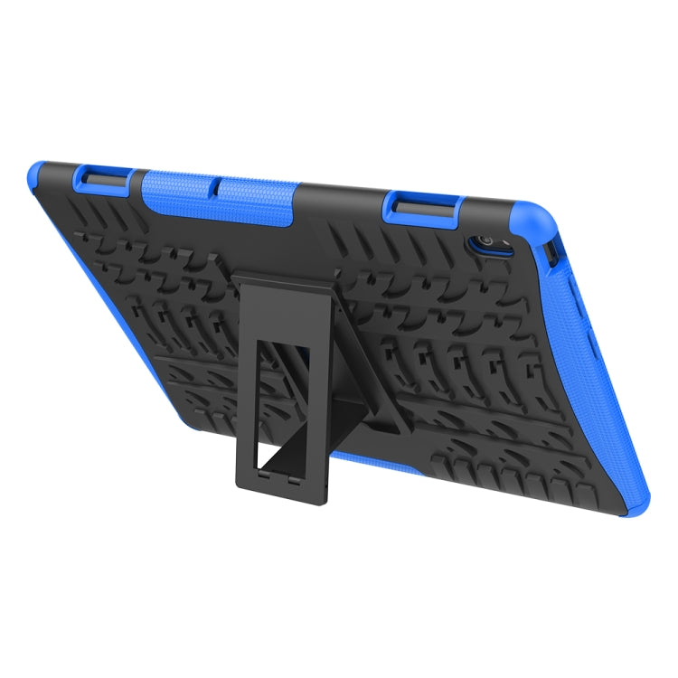 For Lenovo Tab E10 Tire Texture Shockproof TPU+PC Protective Case with Holder