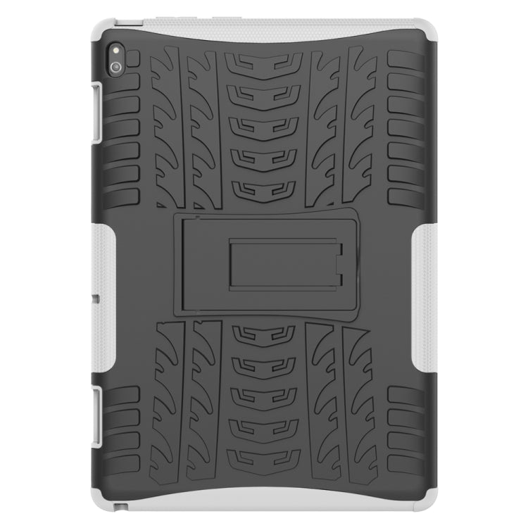 For Lenovo Tab E10 Tire Texture Shockproof TPU+PC Protective Case with Holder