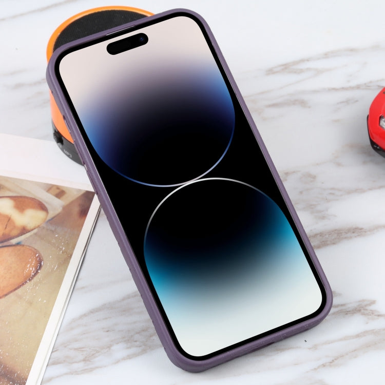 For iPhone 14 Pro BV Woven All-inclusive Phone Case (Purple)