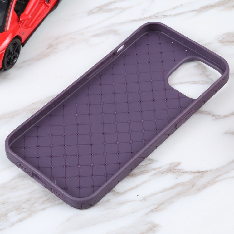 For iPhone 14 Plus BV Woven All-inclusive Phone Case (Purple)