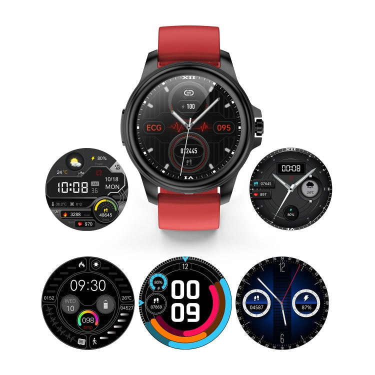 E89 1.32 Inch Screen TPU Strap Smart Health Watch Supports ECG Function, AI Medical Diagnosis, Body Temperature Monitoring