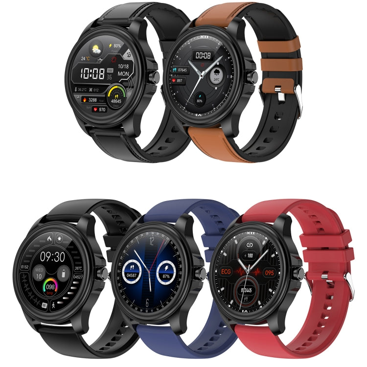 E89 1.32 Inch Screen TPU Strap Smart Health Watch Supports ECG Function, AI Medical Diagnosis, Body Temperature Monitoring