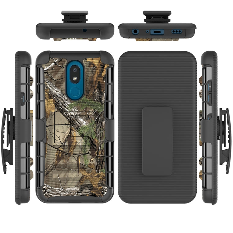 For LG K30 (2019) PC + Silicone Back Clip Sliding Sleeve Protective Case(Camouflage)