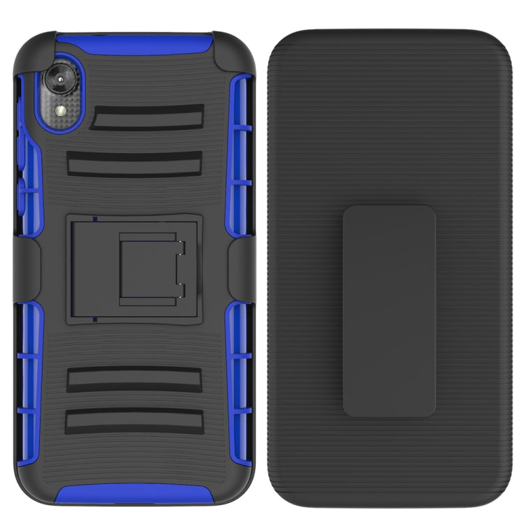 For Motorola E6 PC + Silicone Back Clip Sliding Sleeve Protective Case
