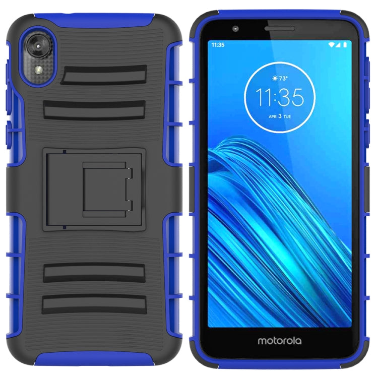 For Motorola E6 PC + Silicone Back Clip Sliding Sleeve Protective Case