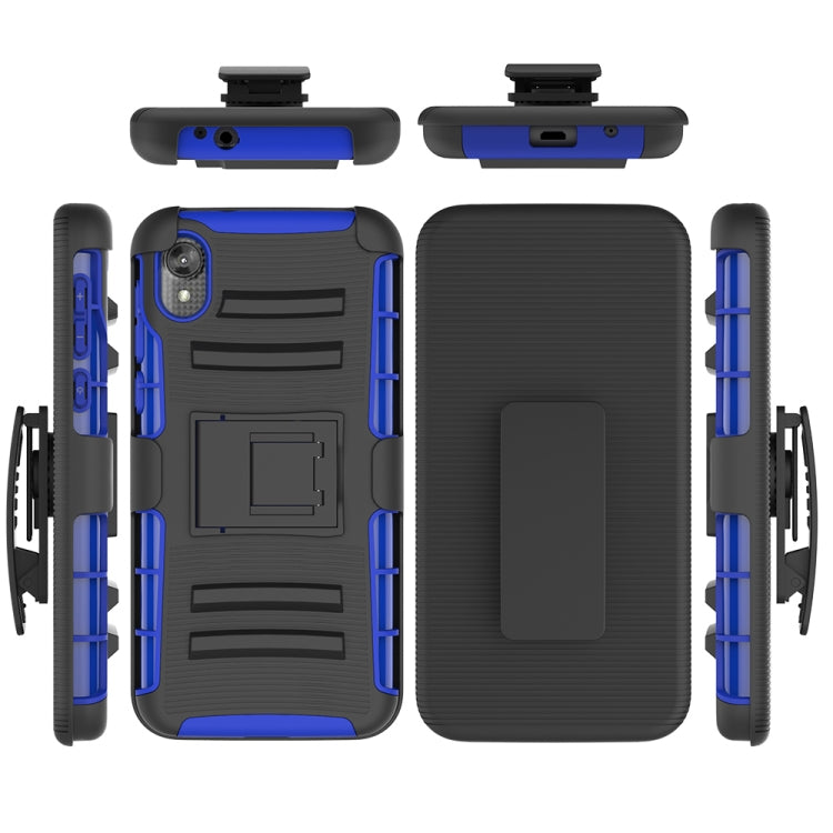 For Motorola E6 PC + Silicone Back Clip Sliding Sleeve Protective Case