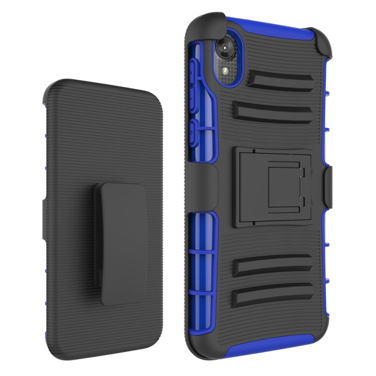 For Motorola E6 PC + Silicone Back Clip Sliding Sleeve Protective Case