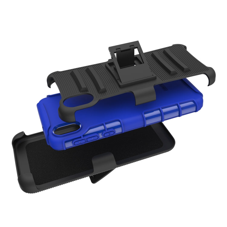 For Motorola E6 PC + Silicone Back Clip Sliding Sleeve Protective Case