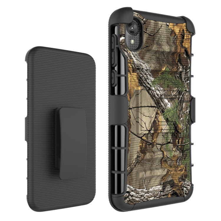 For Motorola E6 PC + Silicone Back Clip Sliding Sleeve Protective Case