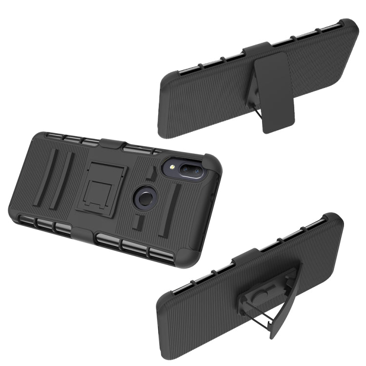 For Alcatel 3V PC + Silicone Back Clip Sliding Sleeve Protective Case
