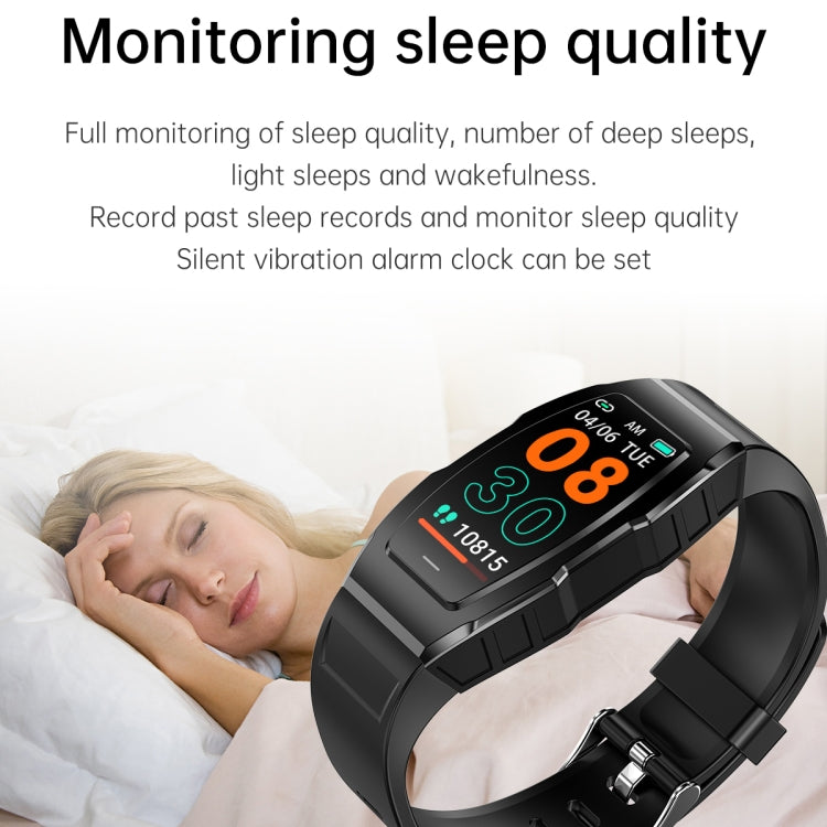 F18 0.96 Inch Screen PC+ABS Material Smart Health Bracelet Supports Body Temperature Detection, Dynamic Heart Rate, Blood Oxygen Detection(Blue)