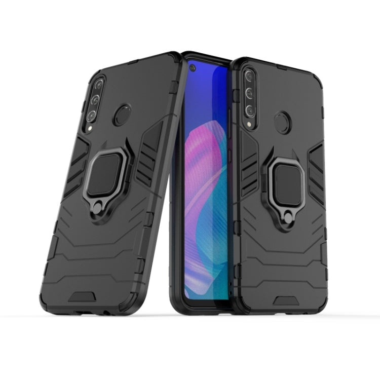 For Huawei Y7p / P40 Lite E Shockproof PC + TPU Protective Case with Magnetic Ring Holder
