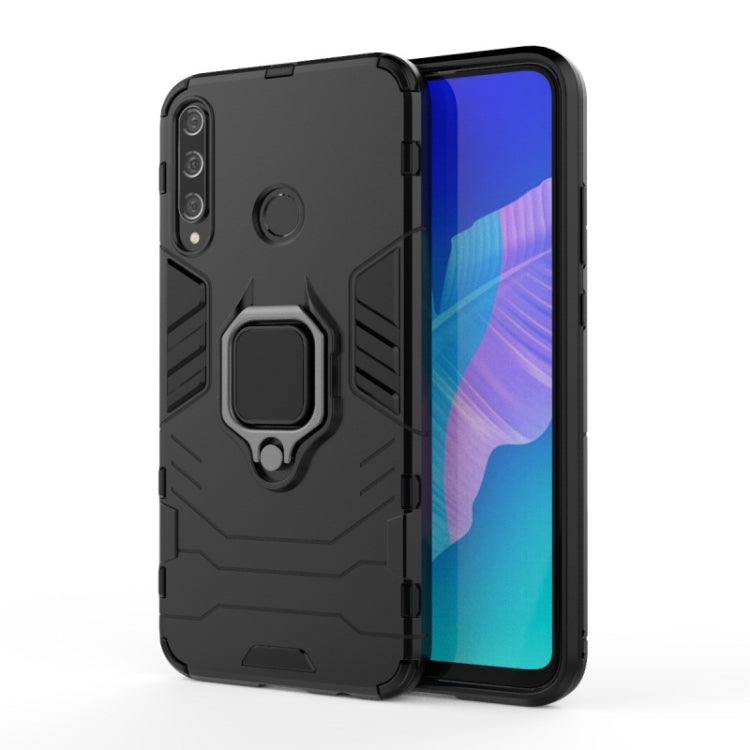 For Huawei Y7p / P40 Lite E Shockproof PC + TPU Protective Case with Magnetic Ring Holder