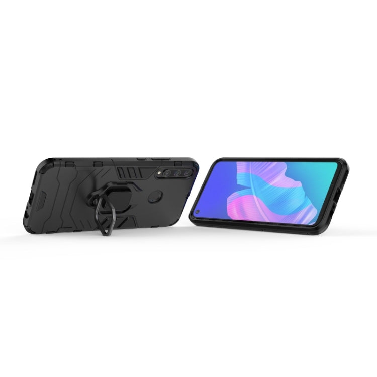 For Huawei Y7p / P40 Lite E Shockproof PC + TPU Protective Case with Magnetic Ring Holder