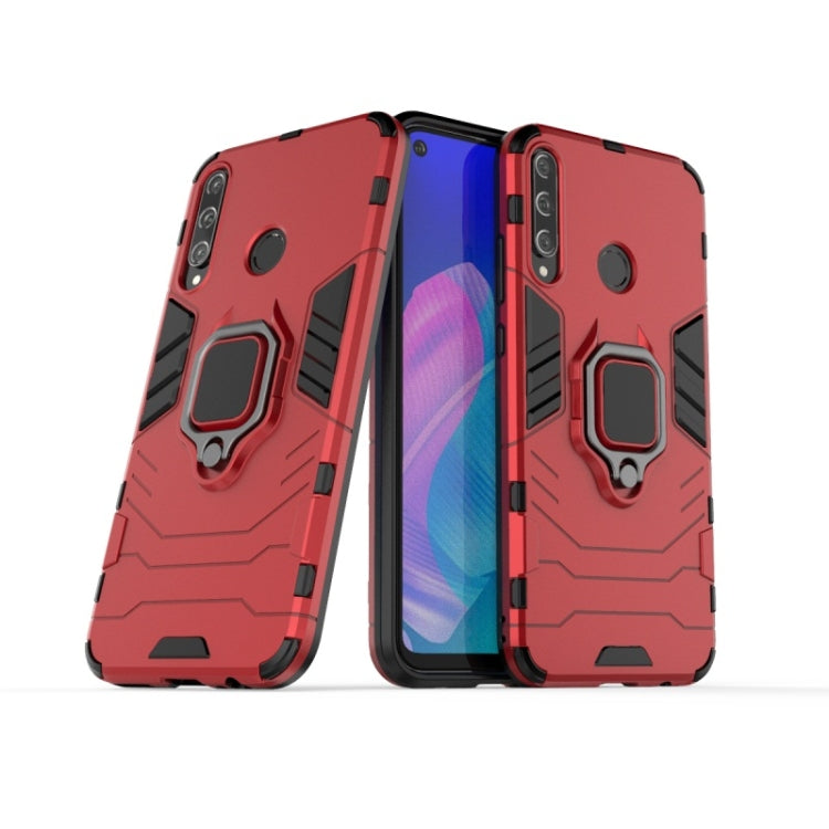 For Huawei Y7p / P40 Lite E Shockproof PC + TPU Protective Case with Magnetic Ring Holder