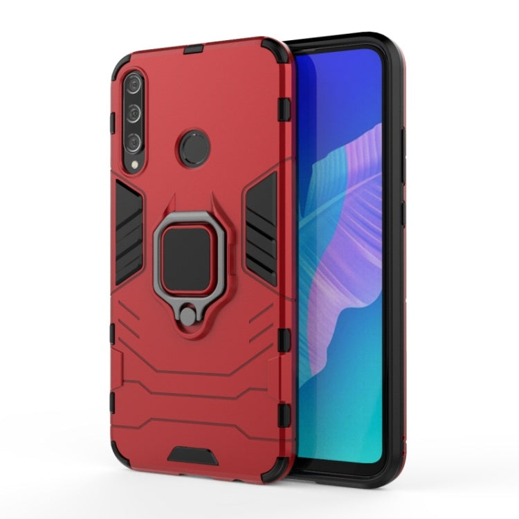 For Huawei Y7p / P40 Lite E Shockproof PC + TPU Protective Case with Magnetic Ring Holder