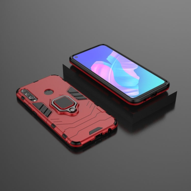 For Huawei Y7p / P40 Lite E Shockproof PC + TPU Protective Case with Magnetic Ring Holder