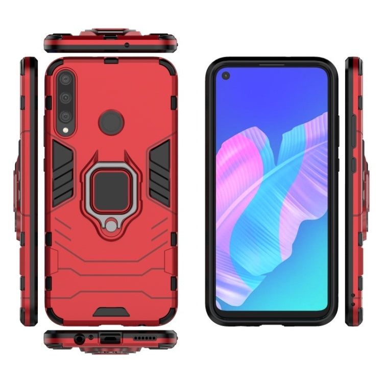 For Huawei Y7p / P40 Lite E Shockproof PC + TPU Protective Case with Magnetic Ring Holder
