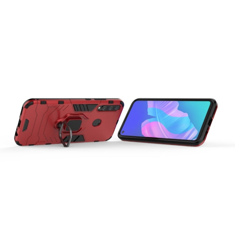 For Huawei Y7p / P40 Lite E Shockproof PC + TPU Protective Case with Magnetic Ring Holder