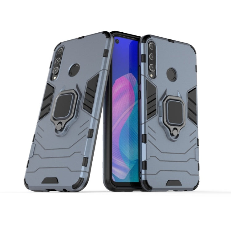 For Huawei Y7p / P40 Lite E Shockproof PC + TPU Protective Case with Magnetic Ring Holder