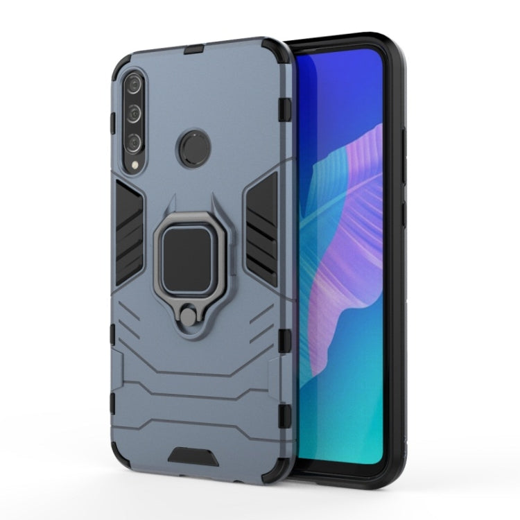 For Huawei Y7p / P40 Lite E Shockproof PC + TPU Protective Case with Magnetic Ring Holder