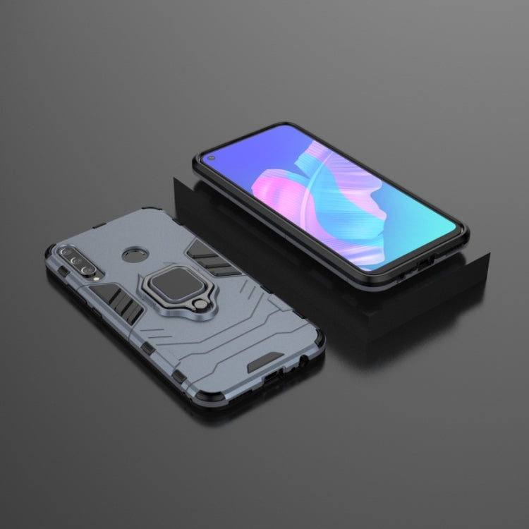 For Huawei Y7p / P40 Lite E Shockproof PC + TPU Protective Case with Magnetic Ring Holder