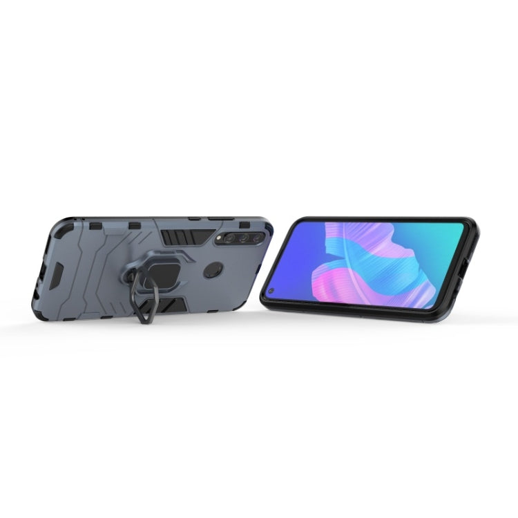 For Huawei Y7p / P40 Lite E Shockproof PC + TPU Protective Case with Magnetic Ring Holder