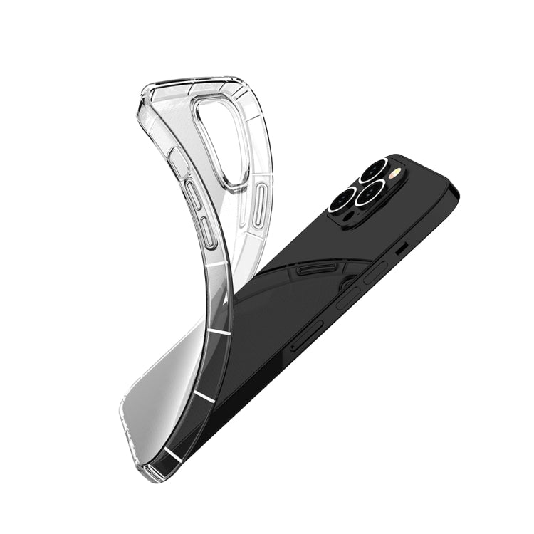 For iPhone 14 Pro Airbag Four-Corner Full Coverage Shockproof TPU Phone Case(Transparent)