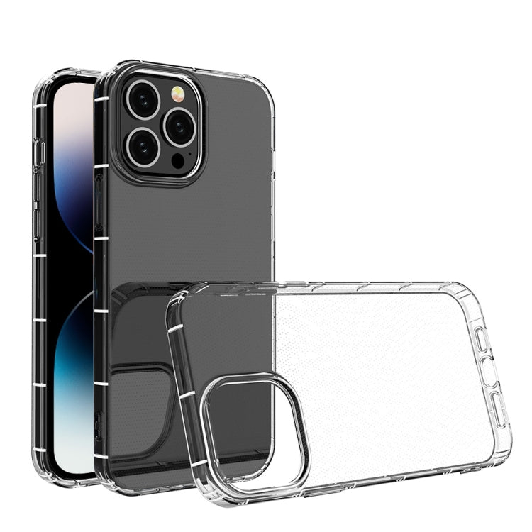For iPhone 14 Pro Max Airbag Four-Corner Full Coverage Shockproof TPU Phone Case (Transparent)