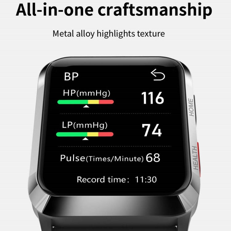 S6T 1.7 Inch Air Pump Smart Watch Supports Heart Rate Detection, Blood Pressure Detection, Blood Oxygen Detection