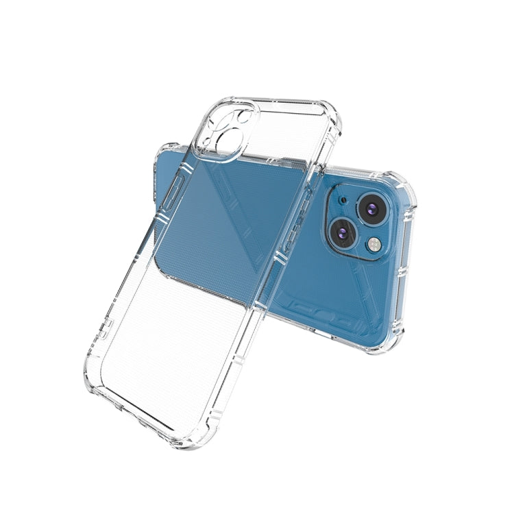 For iPhone 14 Plus Straight Side Dual Bone Anti-fall TPU Case