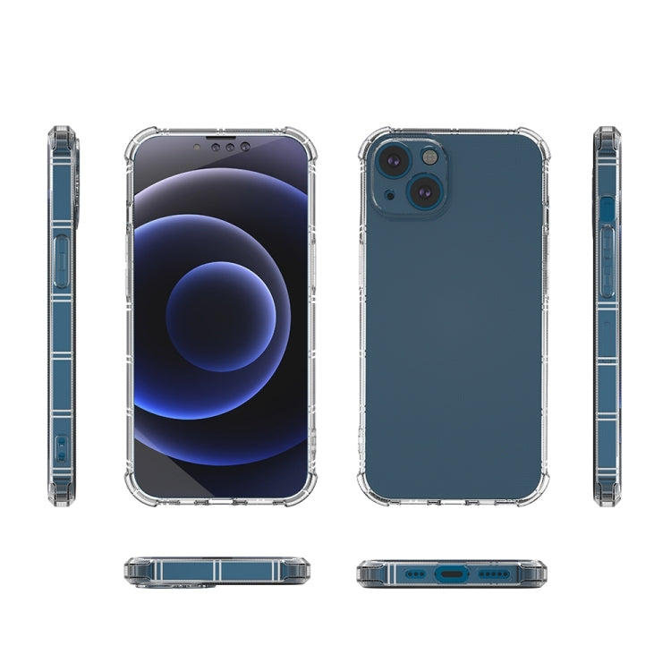 For iPhone 14 Plus Straight Side Dual Bone Anti-fall TPU Case