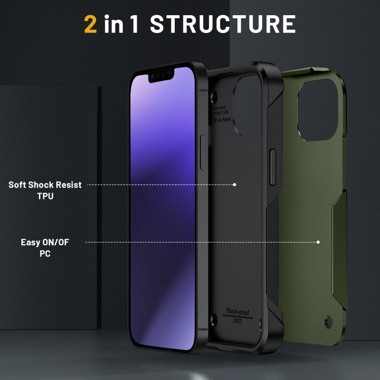For iPhone 14 PC + TPU Shockproof Protective Phone Case