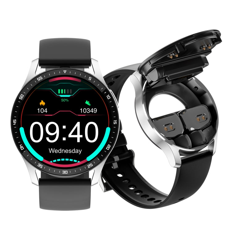 X7 1.32 Inch IPS Touch Screen 2 in 1 Bluetooth Earphone Smart Watch, Supports Heart Rate Monitoring/Blood Oxygen Detection/Bluetooth Music(Black)