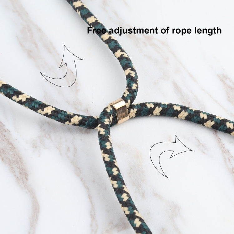 For iPhone 14 Pro Max Wheat Straw Material + TPU Shockproof Phone Case with Neck Lanyard