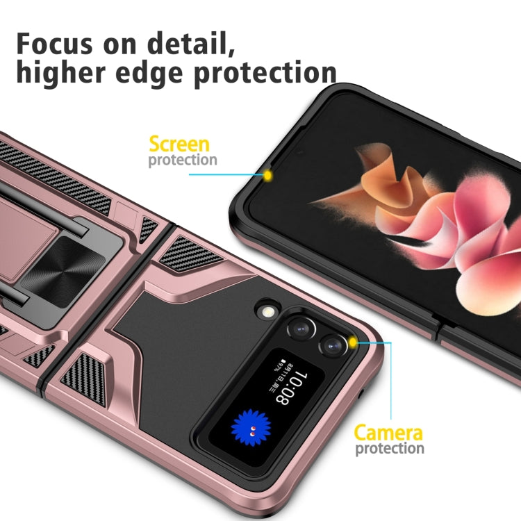 For Samsung Galaxy Z Flip4 2 in 1 Kickstand Magnetic Armor Shockproof Phone Case
